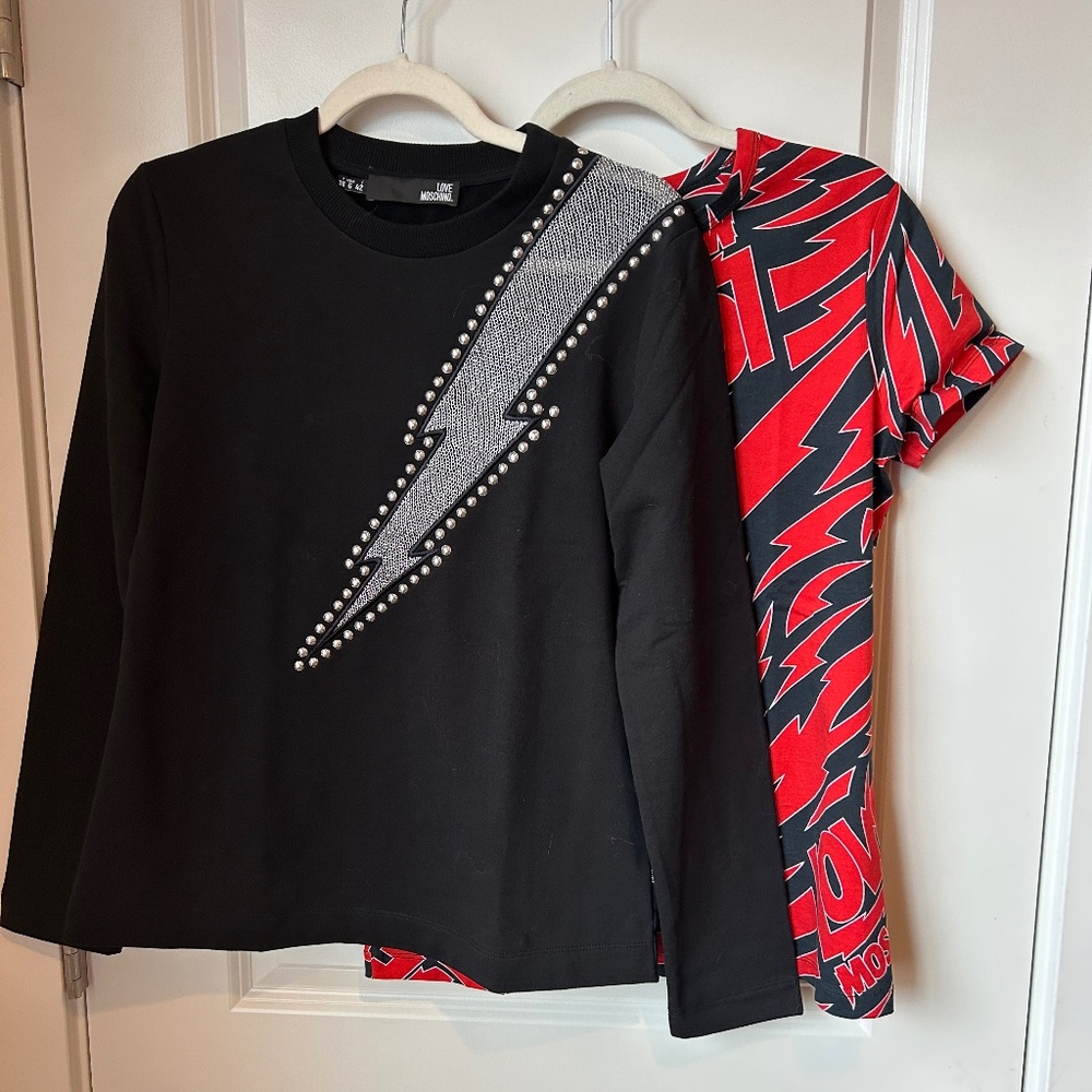 LOVE MOSCHINO sweatshirt and T-shirt